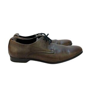 Maison Forte Men’s Brown Leather Oxford Dress Shoe 10.5